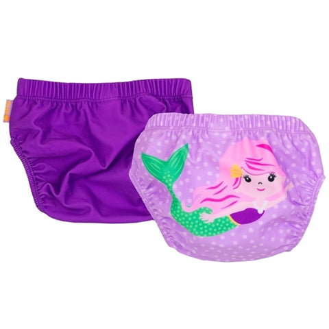 Set 2 Chilotei de Baie Impermeabili Zoocchini Protectie UPF50+ Marime L 24-36 Luni Sirena