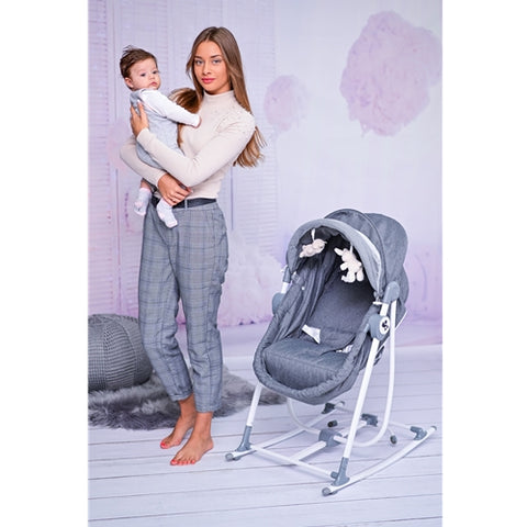 Patut Leagan Lorelli Pentru Nou Nascut 2 in 1 Alicante Grey