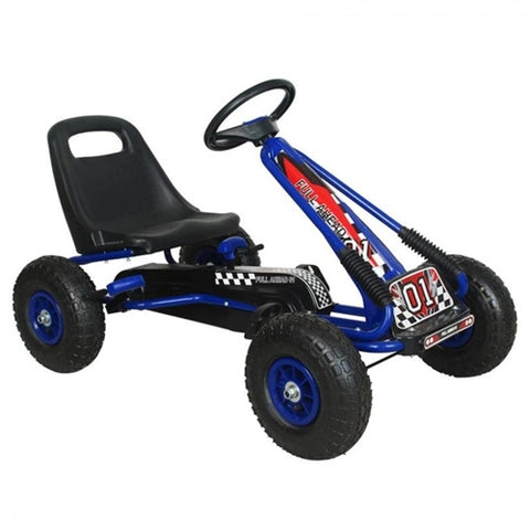 Kart cu pedale, volan si roti gonflabile Racer Air Kidscare, Albastru