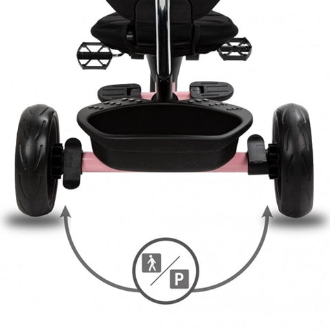 Kidwell - Tricicleta cu Sezut Rotativ si Roti cu Spuma EVA Axel, Roz