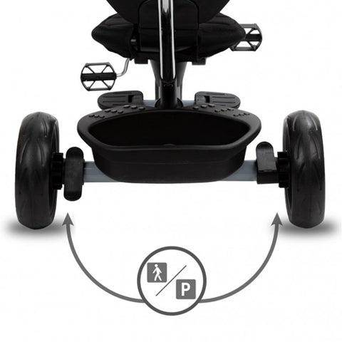Kidwell - Tricicleta cu Sezut Rotativ si Roti cu Spuma EVA Axel, Gri