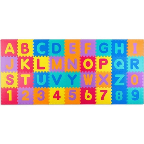 Salteluta de Joaca Ricokids 120 x 270 cm cu Litere si Cifre Multicolora