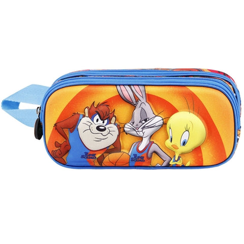 Penar 3D Looney Tunes Space Jam cu 2 compartimente, 22x9.5x8 cm