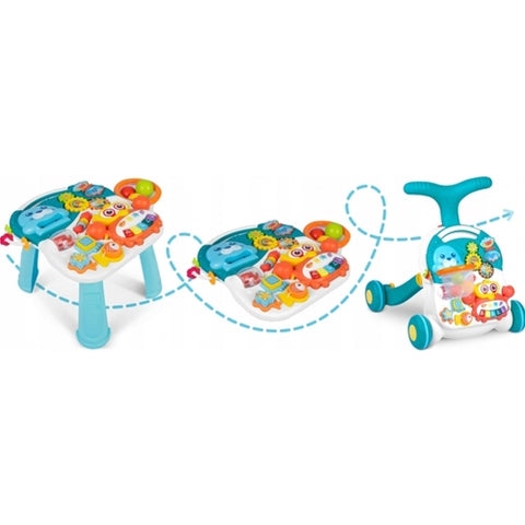 Antemergator Educational Ricokids 2 in 1 Alb cu Albastru