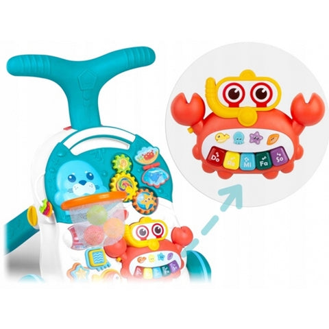 Antemergator Educational Ricokids 2 in 1 Alb cu Albastru