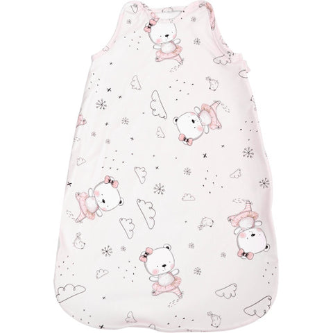 Sac de dormit toamna/iarna, pentru copii cu inaltimea maxima de 85 cm, Pink Ballerina Bear