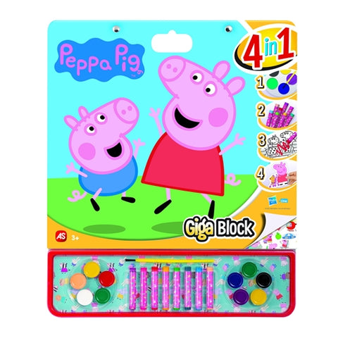 Set Pentru Desen As Giga Block 4 in 1 Peppa Pig