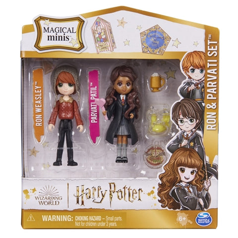 Set 2 Figurine Spin Master Harry Potter Wizarding World Magica Minis Ron si Parvati