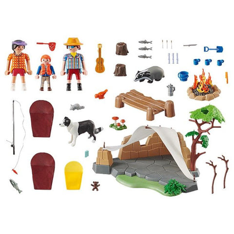 Set de Constructie Playmobil Camping In Familie 70 Piese