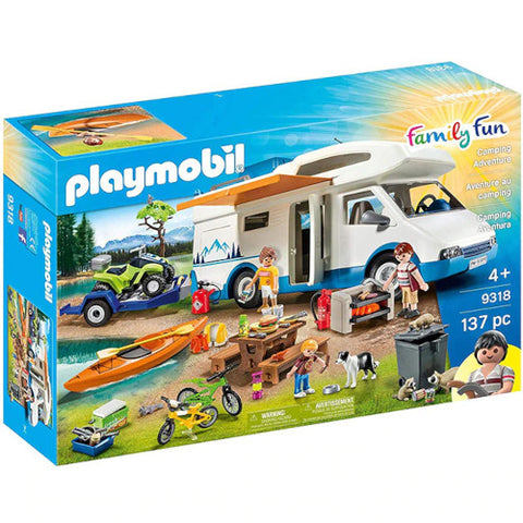 Set de Constructie Playmobil Camping Cu Rulota 136 Piese
