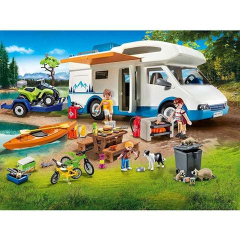 Set de Constructie Playmobil Camping Cu Rulota 136 Piese