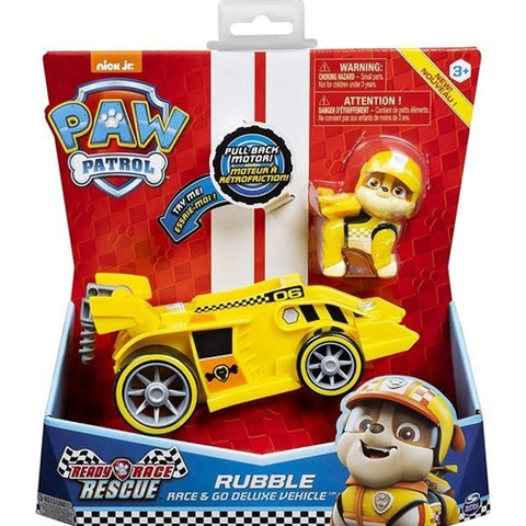 Masina de Curse Spin Master Patrula Catelusilor Rubble Cu Sunete si Motor Pull-Back