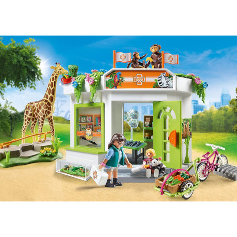 Playmobil  - Set de Constructie Veterinar La Zoo