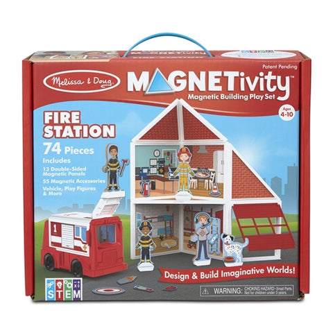 Set de Joaca Magnetic Melissa & Doug Statia de Pompieri