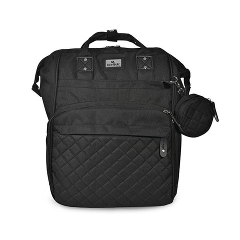 Rucsac accesorii bebelusi Danny, multiple compartimente, buzunar izoterm, Black