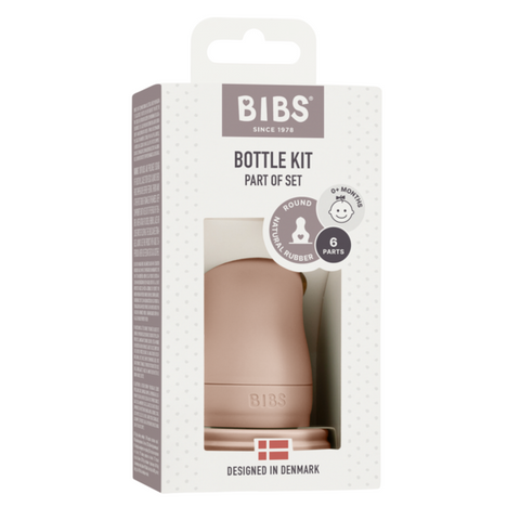 BIBS - Kit pentru set complet biberon din sticla anticolici, Blush