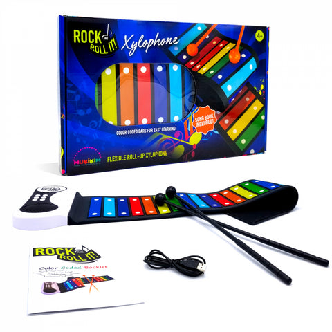 Xilofon rainbow pentru copii - ROCK AND ROLL IT