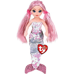 Jucărie de Plus Ty Sirena cu Paiete Roz Cora 27 cm