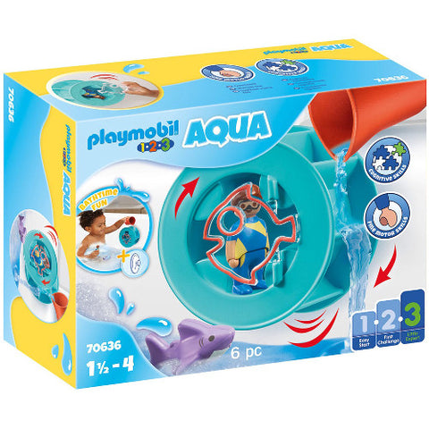 Playmobil - Set de Joaca Playmobil 1.2.3 Roata De Apa Cu Pui De Rechin