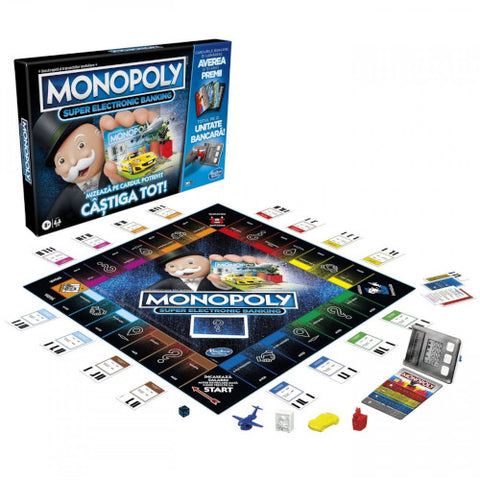 Hasbro - Joc de Societate Monopoly Super Electronic Banking, Castiga Tot