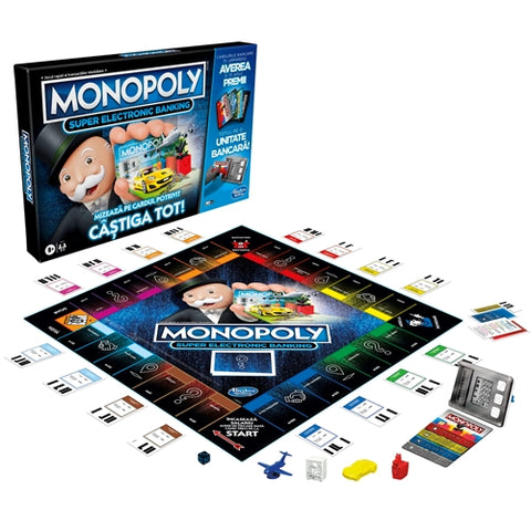 Hasbro - Joc de Societate Monopoly Super Electronic Banking, Castiga Tot