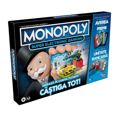 Hasbro - Joc de Societate Monopoly Super Electronic Banking, Castiga Tot