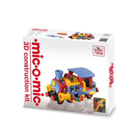 mic-o-mic- Set de Construit Locomotiva  3D, 19.1 cm