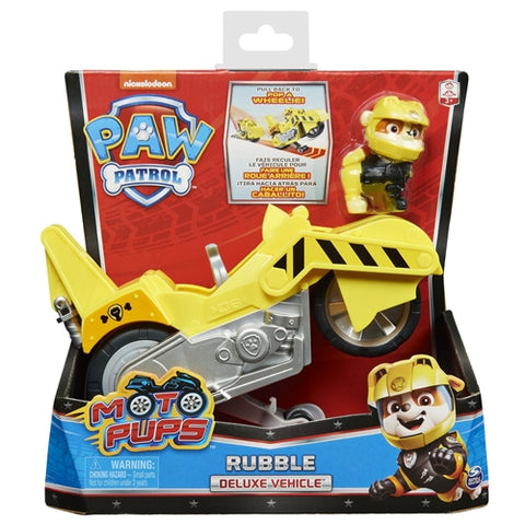 Spin Master - Jucarie Moto Pups Rubble si Motocicleta Deluxe Spin Master Patrula Catelusilor 