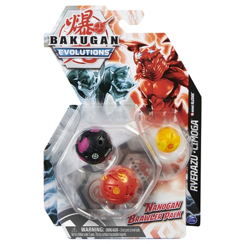 Spin Master - Set Bakugan Spin Master Nanogan Browler Ryerazu, Cimoga si Sledge