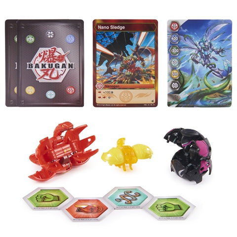Spin Master - Set Bakugan Spin Master Nanogan Browler Ryerazu, Cimoga si Sledge