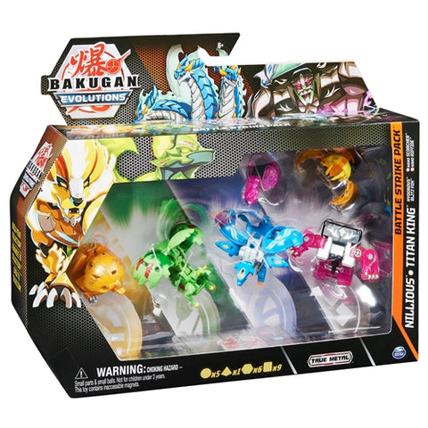 Spin Master - Set Bakugani Spin Master Battle Strike Evolutions S4 Nillious, Titan King, Hydorous, Blitz Fox