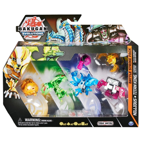 Spin Master - Set Bakugani Spin Master Battle Strike Evolutions S4 Nillious, Titan King, Hydorous, Blitz Fox