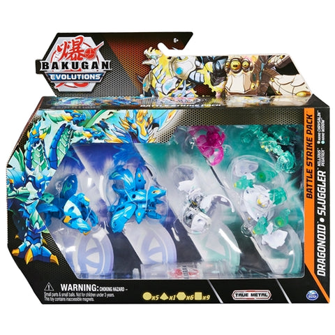 Spin Master - Set Bakugani Spin Master Battle Strike Evolutions S4 Dragonoid, Slugger, Nillious si Pegatrix