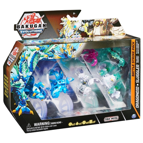 Spin Master - Set Bakugani Spin Master Battle Strike Evolutions S4 Dragonoid, Slugger, Nillious si Pegatrix