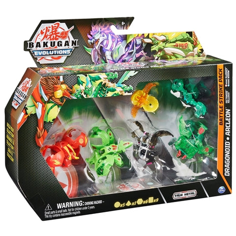 Spin Master - Set Bakugani Spin Master Battle Strike Evolutions S4 Dragonoid, Arcleon, Sestanoid si Nillious