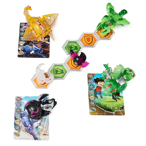 Spin Master - Set Bakugani Spin Master Battle Strike Evolutions S4 Blitz Fox, Stingzer, Colossus si Pegatrix
