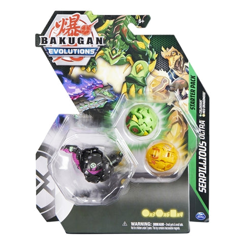 Spin Master - Set 3 Bakugani Spin Master Starter B Evolutions S4 Serpillious Ultra, Colossus si Neo Dragonoid