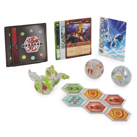 Spin Master - Set 3 Bakugani Spin Master Starter B Evolutions S4 Serpillious Ultra Verde, Colossus si Neo Dragonoid