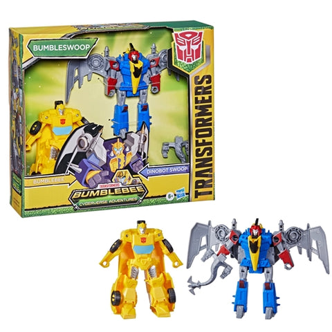 Hasbro - Set Robot Transformers Cyberverse Bumblebee si Dinobot Swoop 