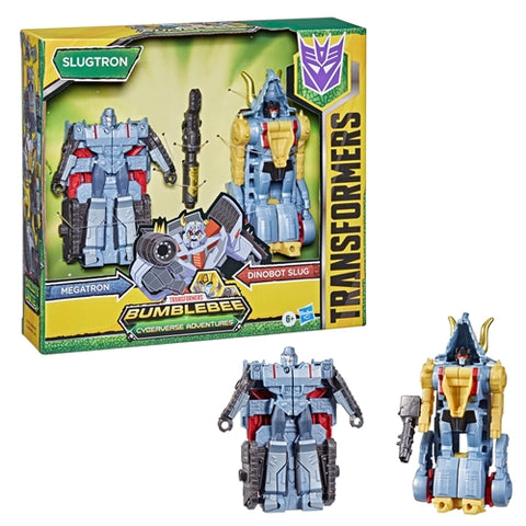 Hasbro-Set Figurine Robot Transformers Cyberverse Megatron si Dinobot Slug
