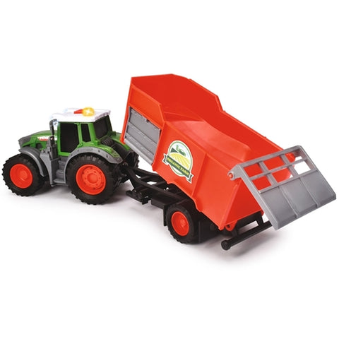 Dickie Toys - Tractor Fendt Farm Dickie Toys cu Remorca