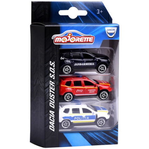 MAJORETTE SET 3 DACIA DUSTER METAL 7.5CM