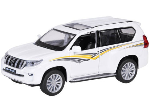 Masina Toyota Land Cruiser Prado Suv , 1:32, cu sunete, lumini, Alba, ZA5056