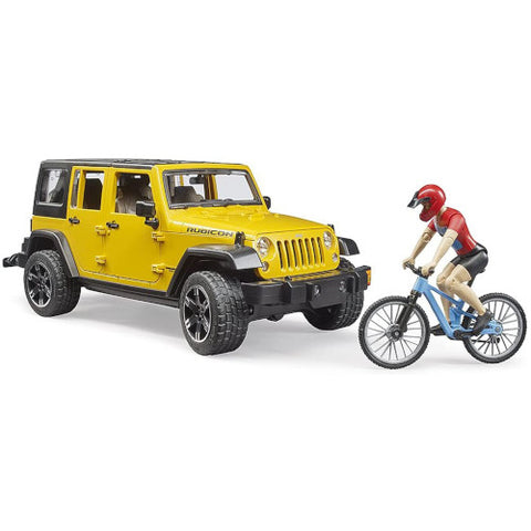 Bruder - Jeep Wrangler Unlimited Rubicon cu Bicicleta si Ciclist