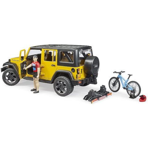 Bruder - Jeep Wrangler Unlimited Rubicon cu Bicicleta si Ciclist