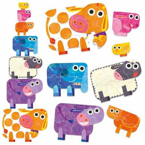 Headu - Puzzle-Uri Progresive Animale Mari si Mici