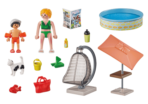 Playmobil-DISCTRACTIE LA PISCINA IN CURTE