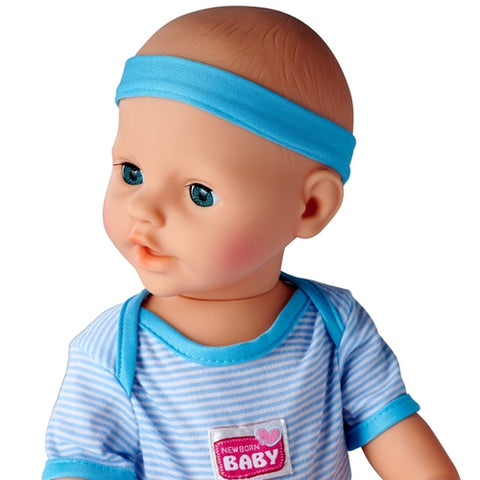 Simba - Papusa Simba New Born Baby, Baby Doll 43 cm cu Accesorii Albastru