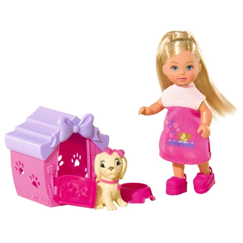 Simba - Papusa Simba Evi Love Dog House 12 cm cu Figurina si Accesorii
