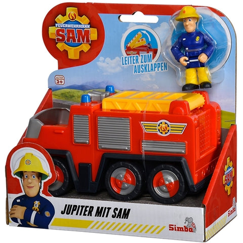 Simba - Masina de Pompieri Simba Fireman Sam Jupiter cu Figurina Sam